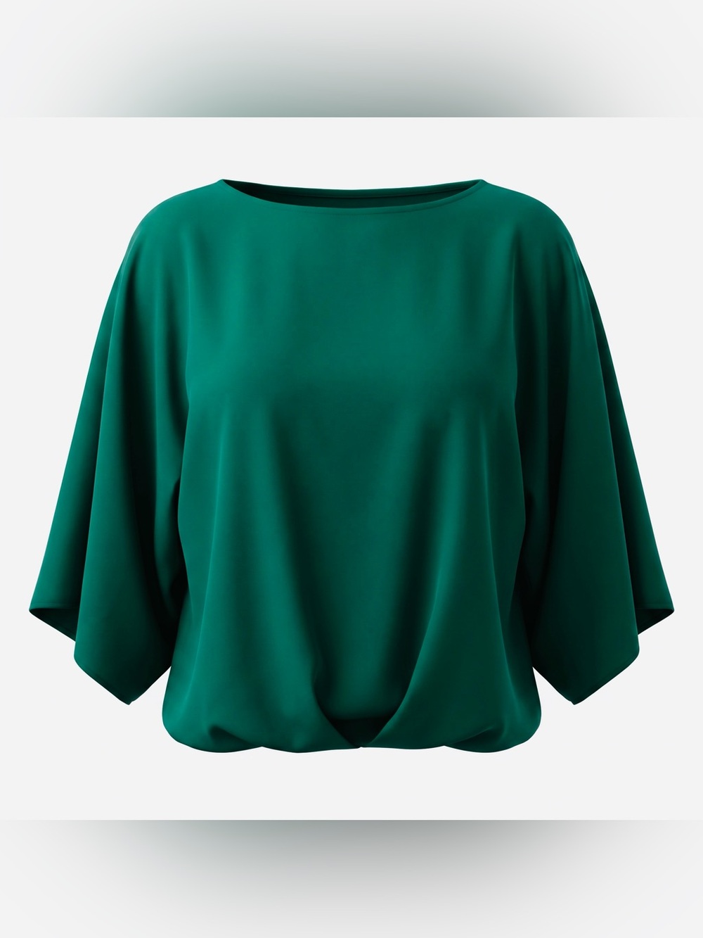 Mittoshop Emerald Green Dolman Sleeve Tunic - Size Small, Like New (Never Worn)